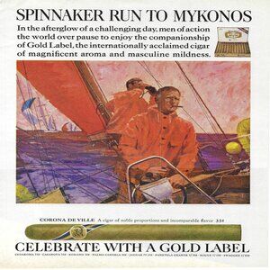 1967 Gold Label Corona Dr Ville Spinnaker Vintage Magazine Print Ad/Poster